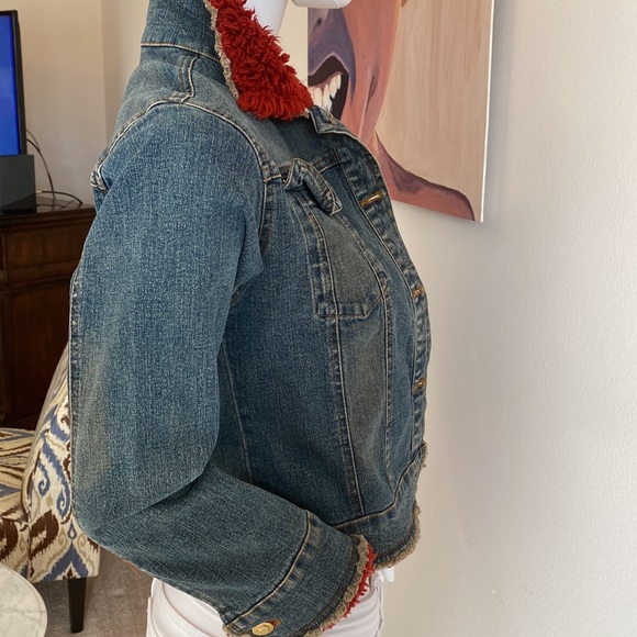 VERSACE jeans jacket Womens size,2/4, Kids 10 EU 140 streach - Picture 7 of 10